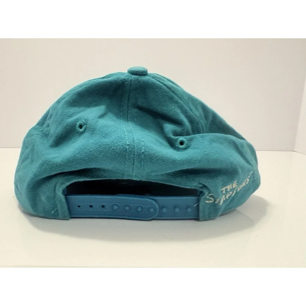 1996 Vintage THE SIMPSONS IN THE DARK GRANDPA Hat TEAL Shadow Silhouette
